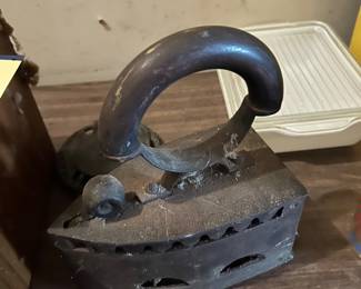 Antique coal burning iron.