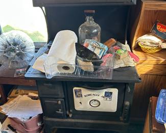 Cast iron kitchen stove.