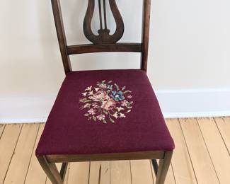 Vintage Duncan Phyfe Style Lyre-Back Side Chair