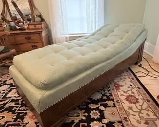 Antique Victorian Oak Fainting Couch