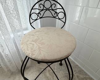 Wrought Iron Vanity Stool