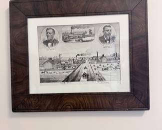 19th Century Michigan County Atlas Lithograph Print