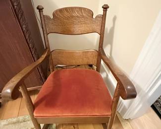 Antique Quarter-Sawn Oak Rocking Chair