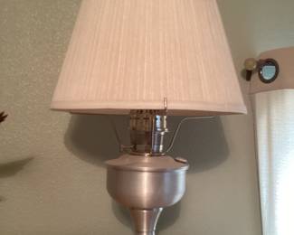 Pewter oil lamp