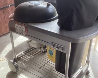 Weber grill with table