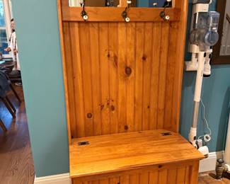 PRESALE ITEM: Pine hall tree w/storage $125