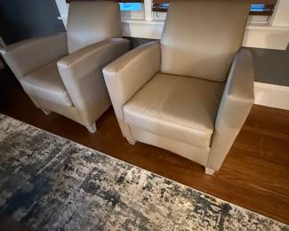 PRESALE ITEM: Lovely leather style chairs/Buy one or the pair-$250 each