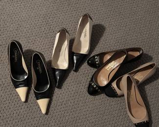 CHANEL AND FERRAGAMO SHOES