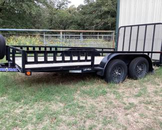 Load Trail 16 ft. Trailer. Purchased last spring and never used. Retails $4500 our price is $3000. Must be cash! Will not go half price on day 2.