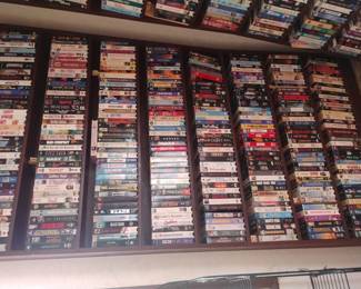 Lots of DVDs and VHS