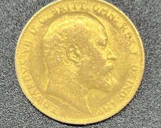 1910 British Sovereign Gold Coin