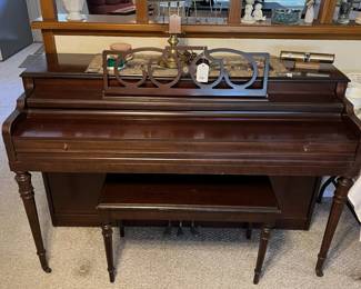 Cable Nelson Spinet Piano and Bench
