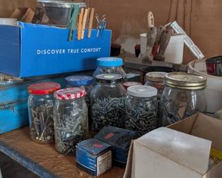 Misc tools and screws  etc