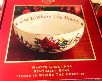 Lenox Sentiment Bowl - Winter Greetings