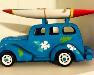 Woody and Surfboard Decor