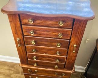 Oak Jewelry Armoire 
