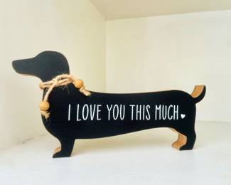 Wooden Dashund Dog Decor