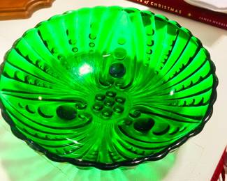 Vintage Forest Green Bowl