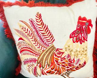 Abstract Rooster Pillow