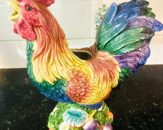 Fitz & Floyd Ceramic Rooster Pitcher.