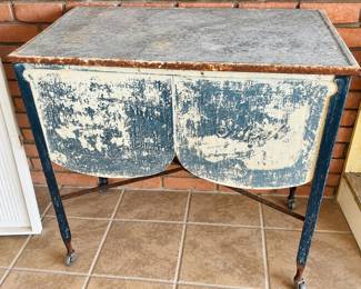 Vintage Metal Laundry Double Sink