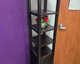 Wooden book/display shelf $40