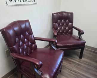 Wood/vinyl guest chairs $50