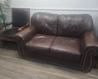 Leather loveseat $200