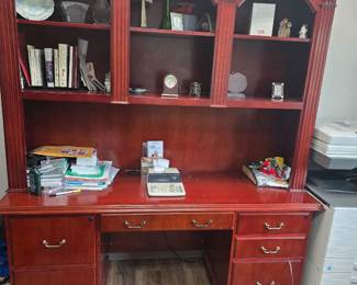Beautiful classic Desk with decorative storage and locking drawers $700