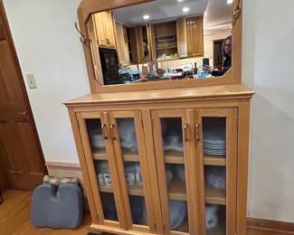 custom-built wood china cabinet