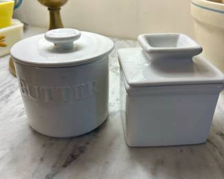 Round Butter Crock • Square Butter Keeper