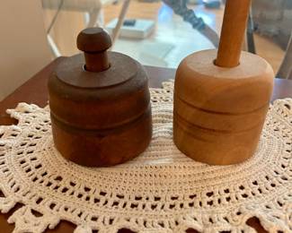 vintage wooden butter molds