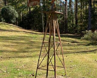 Vintage Metal Farm Windmill