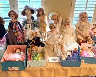 Huge Collection of New In Box Madame Alexander Dolls