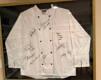 Framed Chef's Jacket Worn by Holly Clegg at One of the Many Fundraisers She Participated In