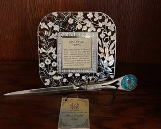 Joan Of Arc Frame  Pewter Letter Opener