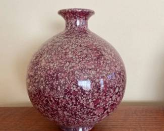 Mid Century Speckled Vase Made In Spain
