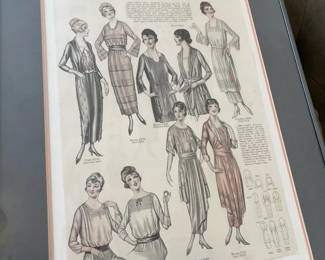 Framed Pictorial Review For June 1919 Predominating Modes For Summer Afternoons
