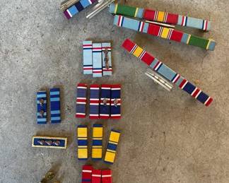 Collection Of Vintage US Military Ribbon Bars  Service Ribbons