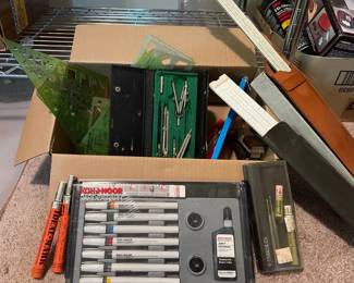 Various Drafting Drawing  Office Supplies
