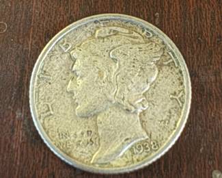 1938 Mercury Dime San Francisco Mint