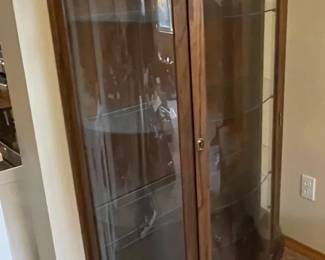 Vintage CurvedGlass CurioChina Cabinet