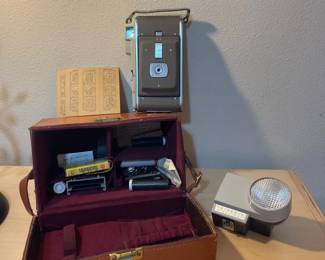 Vintage Polaroid Land Camera With Accessories