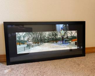 Framed Panoramic Winter Scene Print