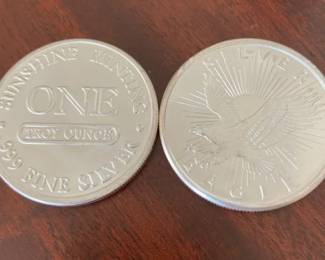 Sunshine Minting 999 Fine Silver Troy Ounce