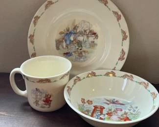 Royal Doulton Bunnykins Plate Bowl  Cup
