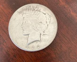 1922 Peace Silver Dollar Coin