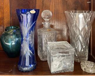 VasesBadash Crystal Czech Republic Decanter And More
