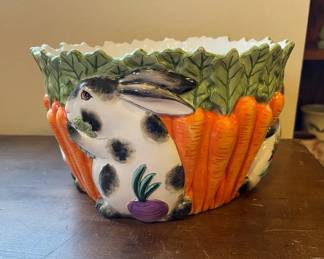 Fitz  Floyd Spotted Rabbit Bowl