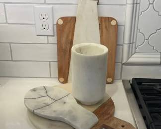 Marble Cutting Boards Spoon Holder And Holder